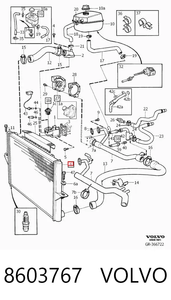 Radiador 8603767 Volvo