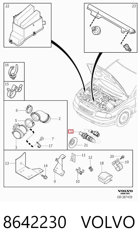 Sonda lambda 8642230 Volvo
