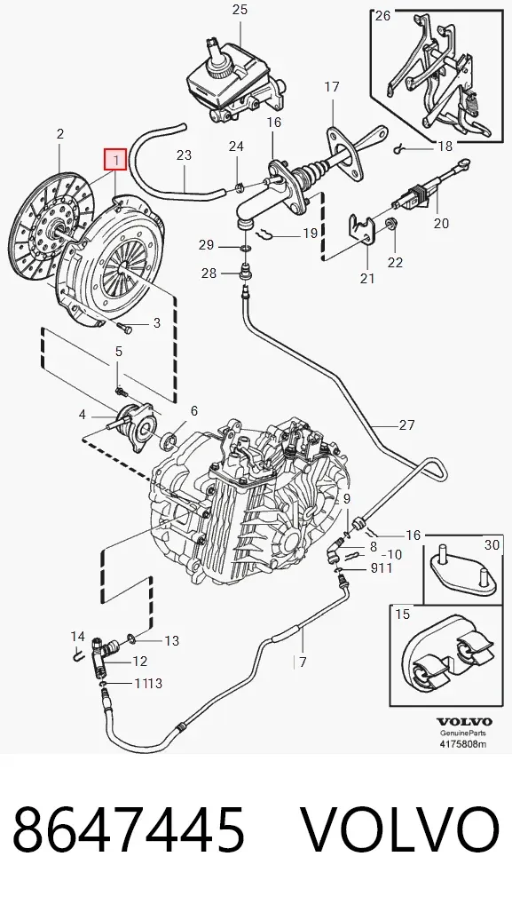 Embrague 8647445 Volvo