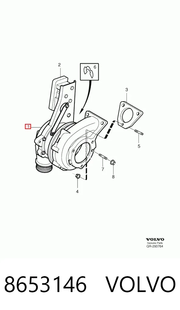 Turbocompresor 8653146 Volvo