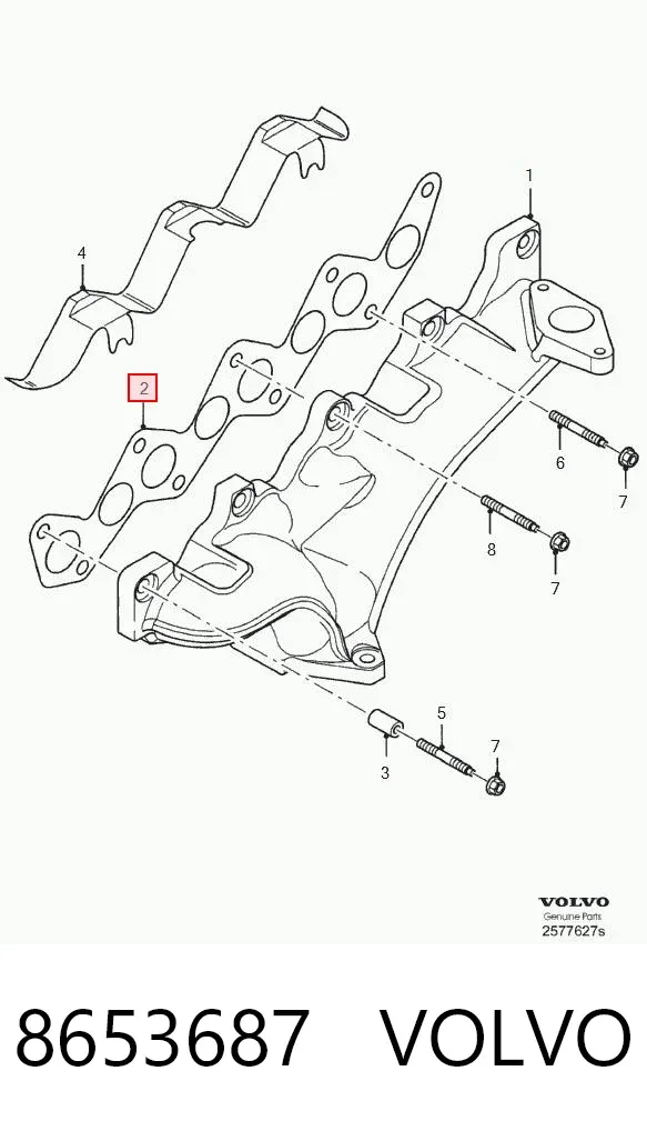 Junta colector escape 8653687 Volvo