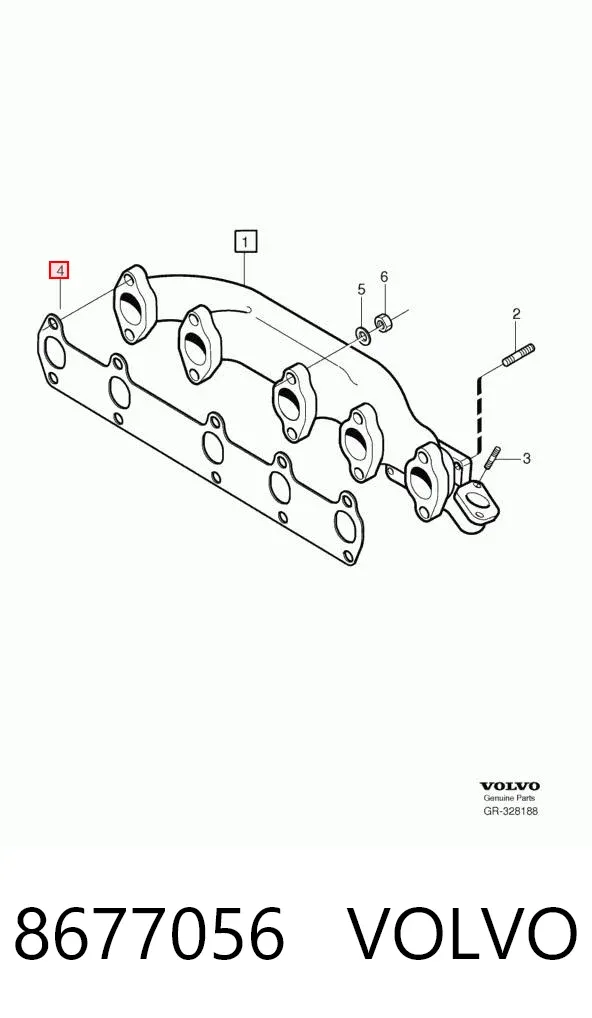 Junta colector escape 8677056 Volvo