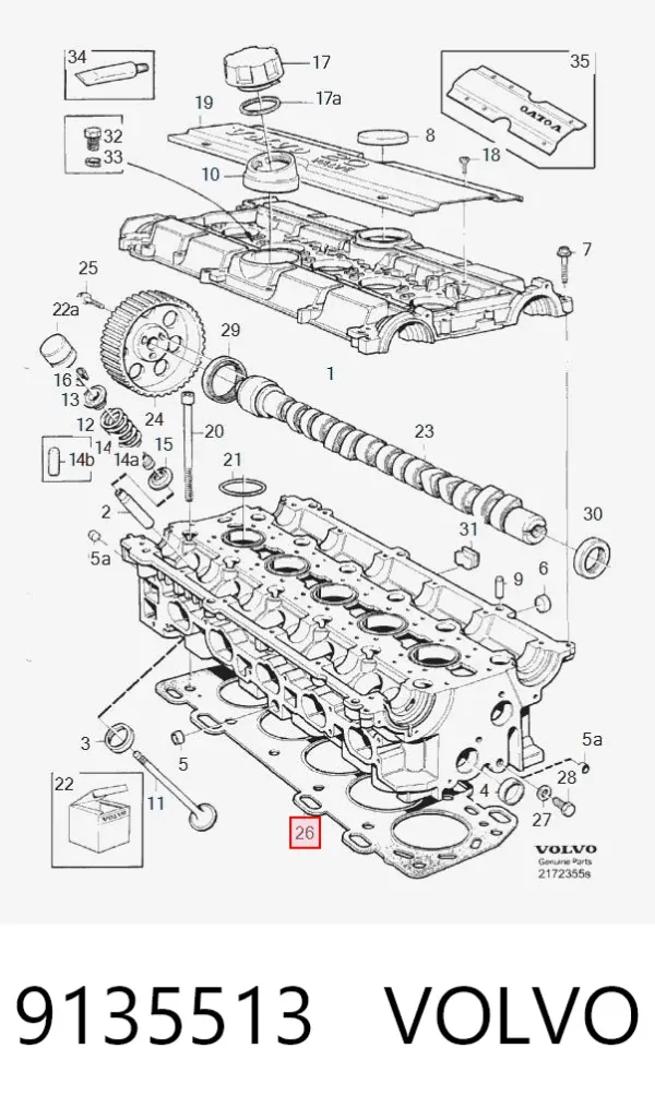 Junta de culata 9135513 Volvo