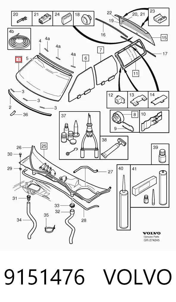 Parabrisas 9151476 Volvo