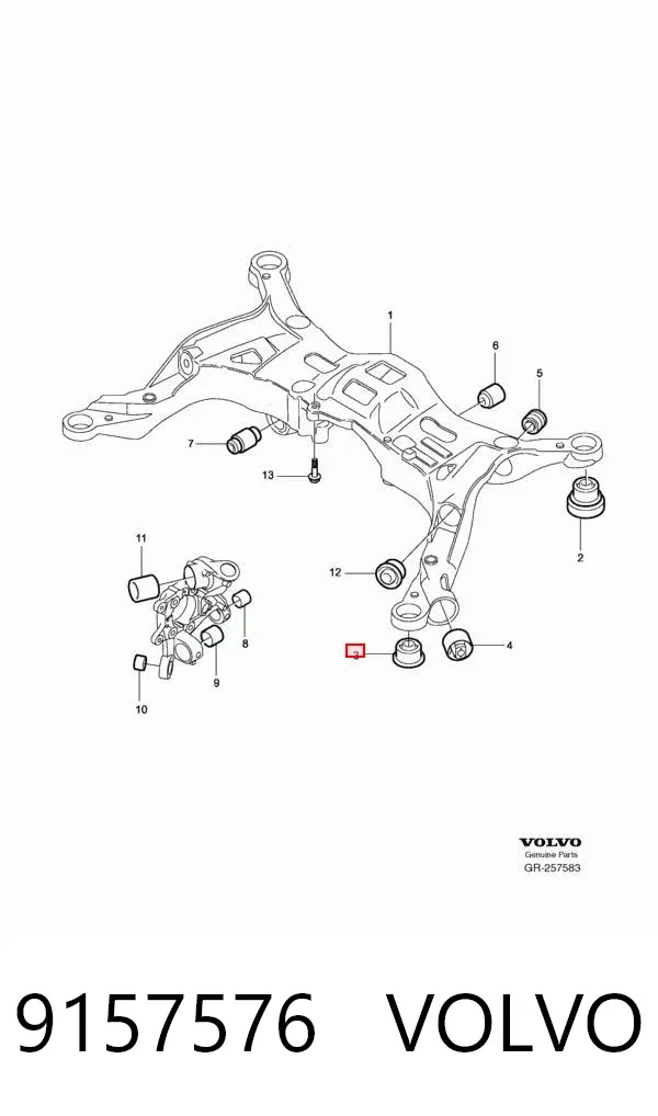 Silentblock trasero 9157576 Volvo