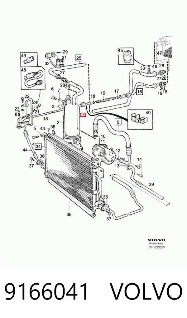Filtro deshidratador 9166041 Volvo