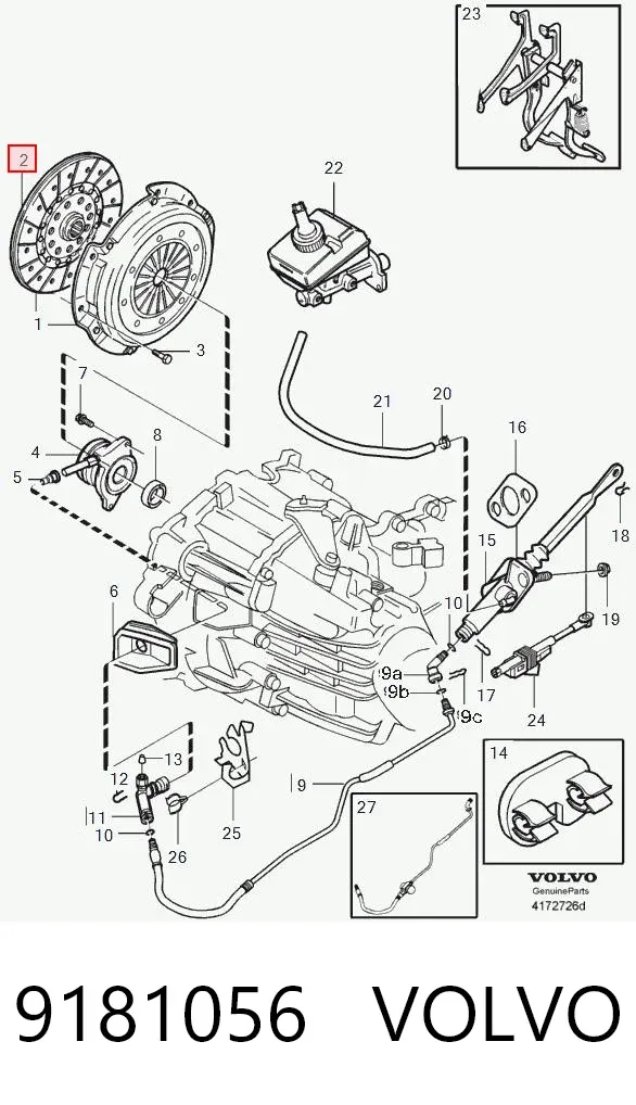 Disco de embrague 9181056 Volvo