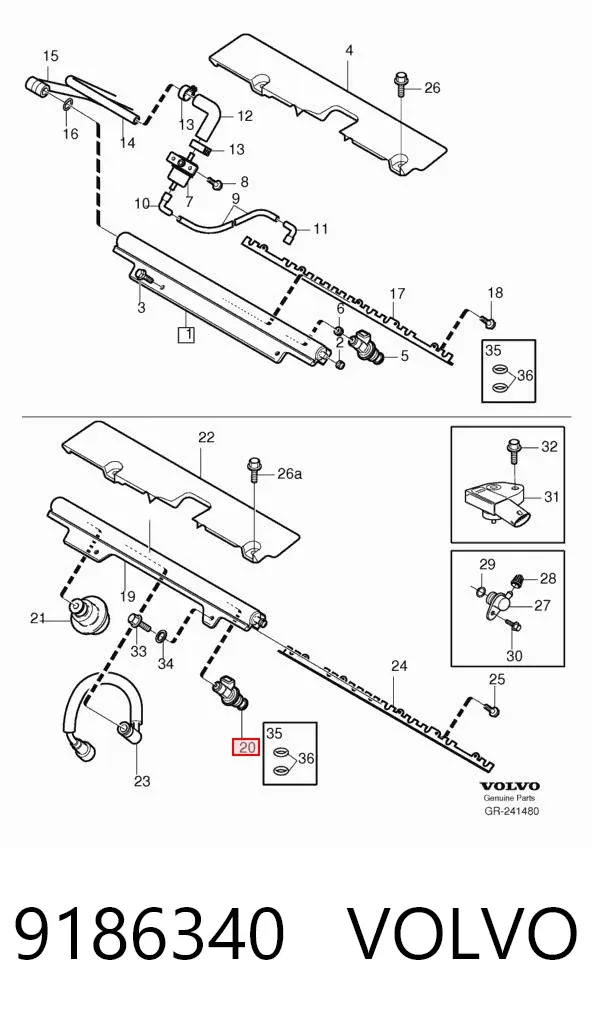 Inyector 9186340 Volvo