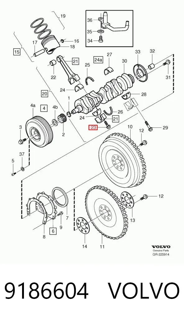 Tornillo de biela 9186604 Volvo