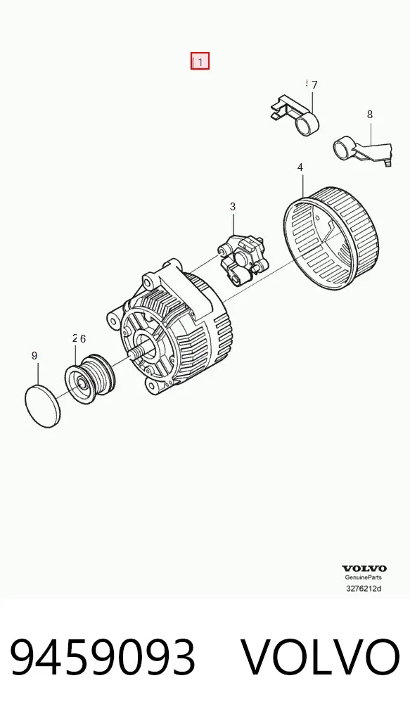 Alternador 9459093 Volvo
