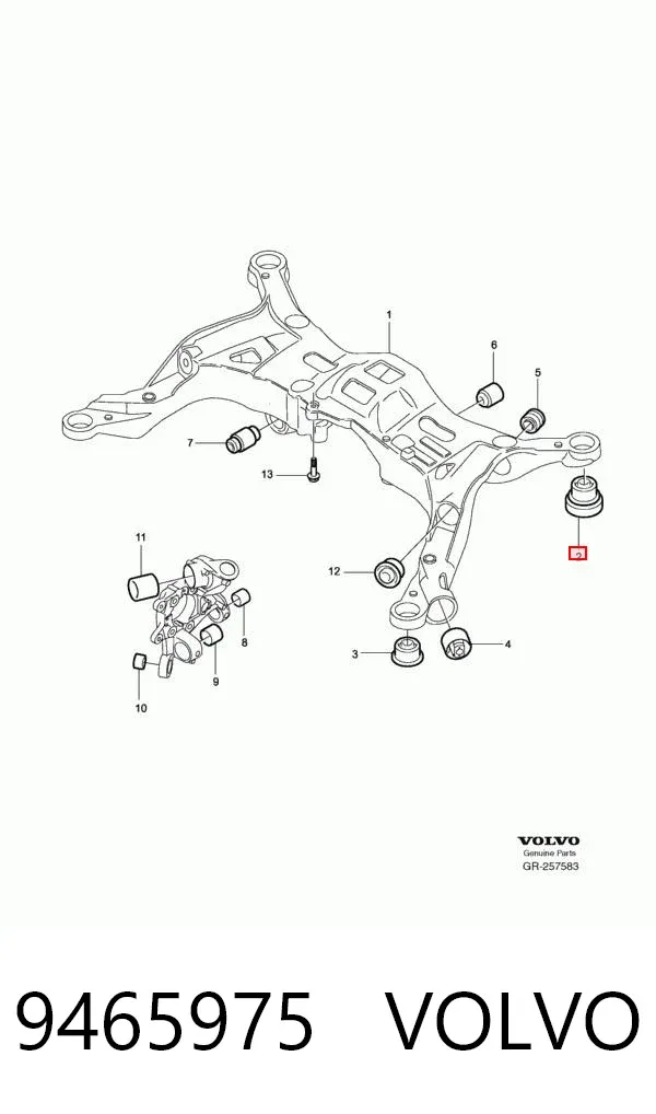 Silentblock trasero 9465975 Volvo