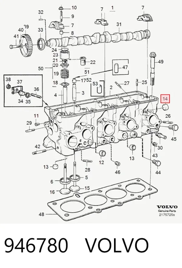 Tapón del suelo de la carrocería 946780 Volvo