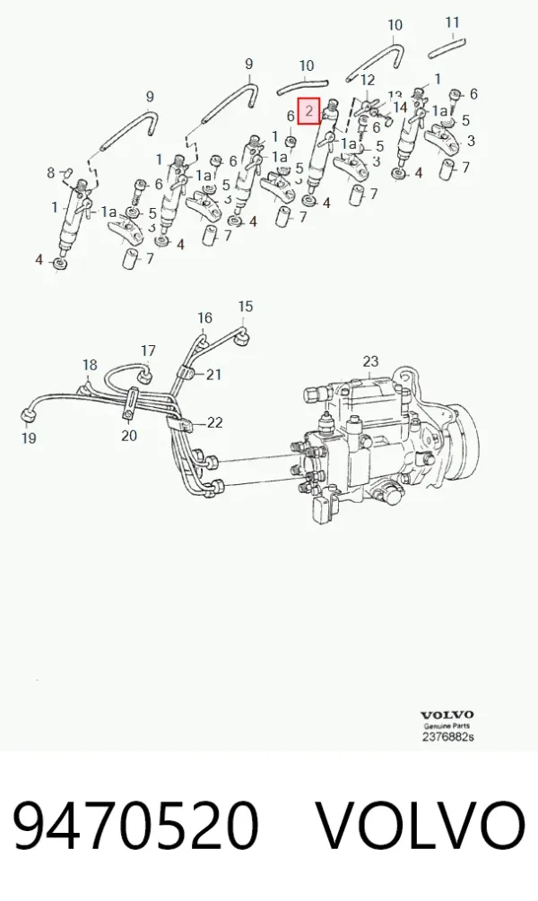 Inyector 9470520 Volvo