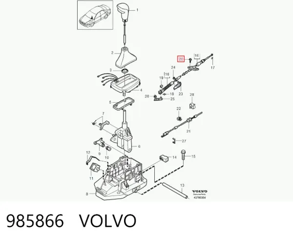 Tuerca del colector de escape 985866 Volvo