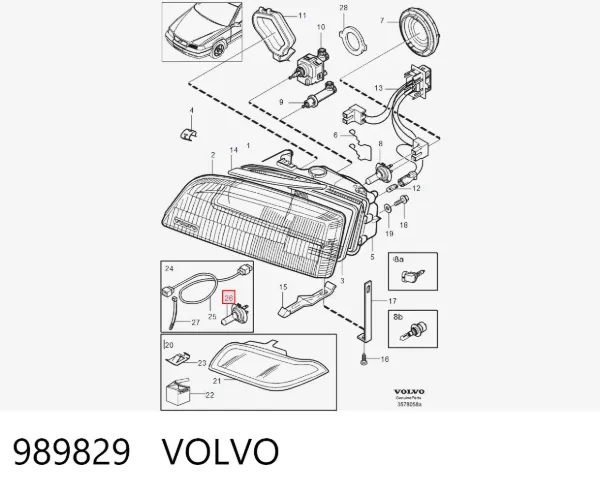 Lámpara halógena 989829 Volvo