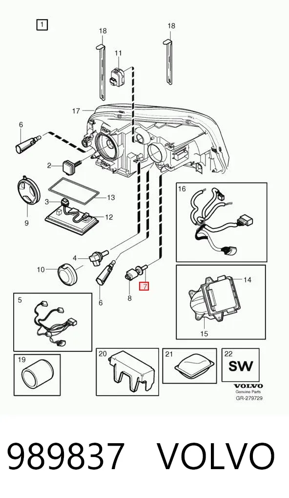 Bombilla antiniebla 989837 Volvo
