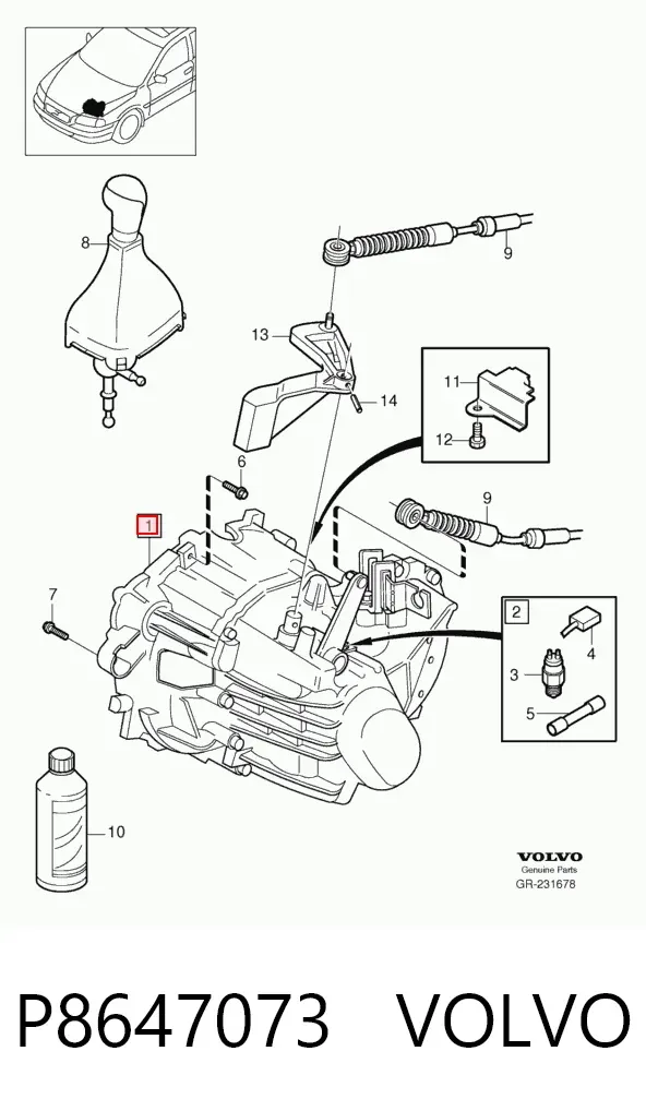 Caja de cambios P8647073 Volvo