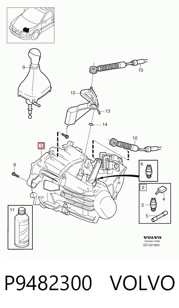 Caja de cambios automática P9482300 Volvo