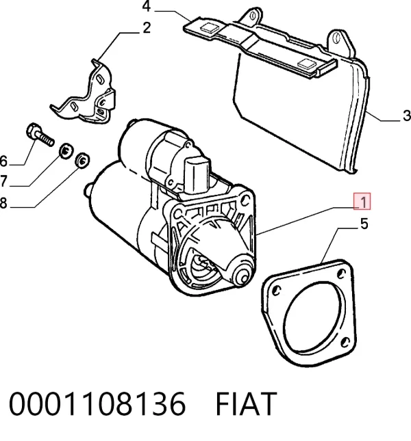 Motor de arranque 0001108136 Fiat/Alfa/Lancia