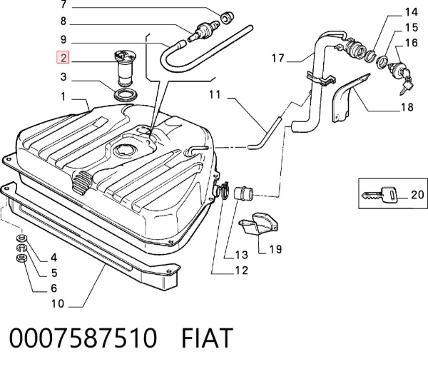 Aforador Fiat Fiorino 146 Uno