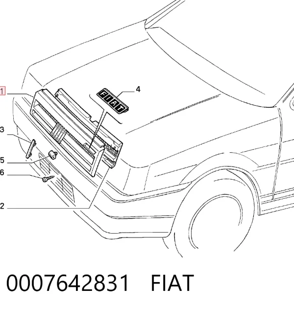 Parrilla 0007642831 Fiat/Alfa/Lancia