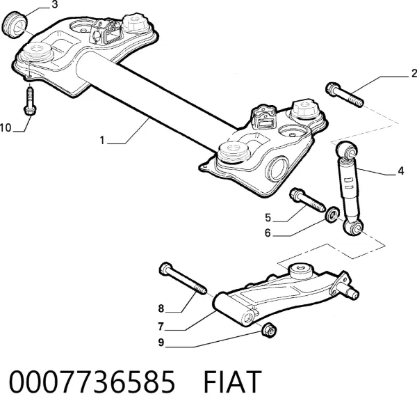 Amortiguador trasero 0007736585 Fiat/Alfa/Lancia