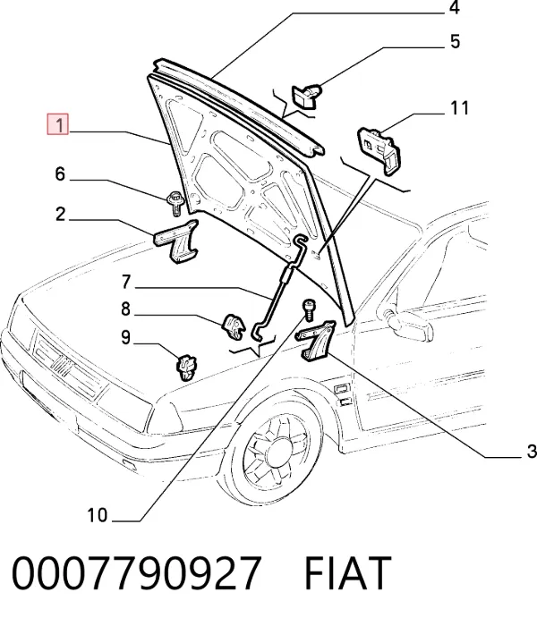 Capó Fiat Tempra 159