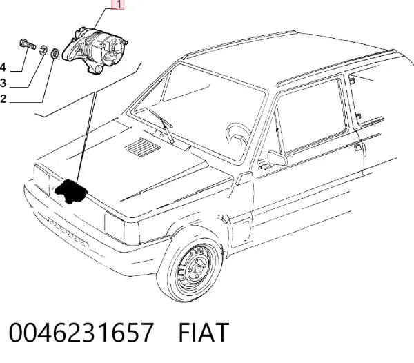 Alternador 0046231657 Fiat/Alfa/Lancia