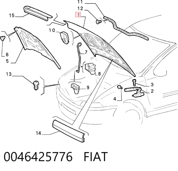 Capó 0046425776 Fiat/Alfa/Lancia