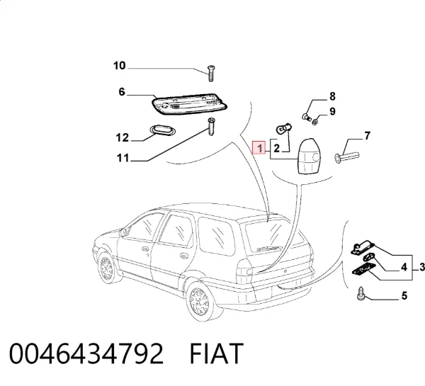 Piloto trasero izquierdo 0046434792 Fiat/Alfa/Lancia