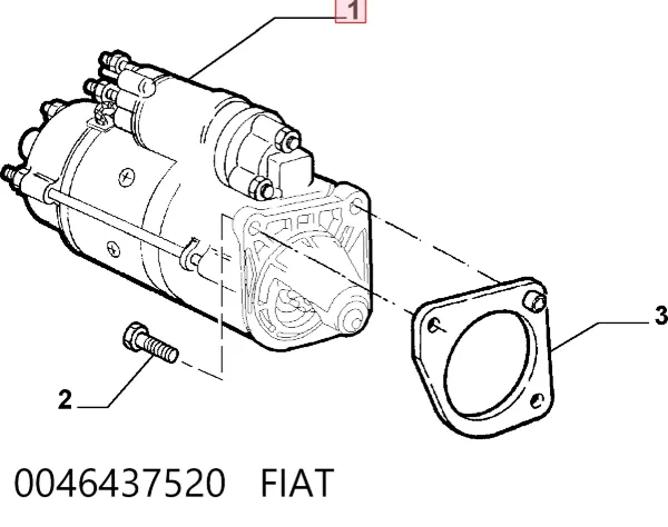 Motor de arranque 0046437520 Fiat/Alfa/Lancia