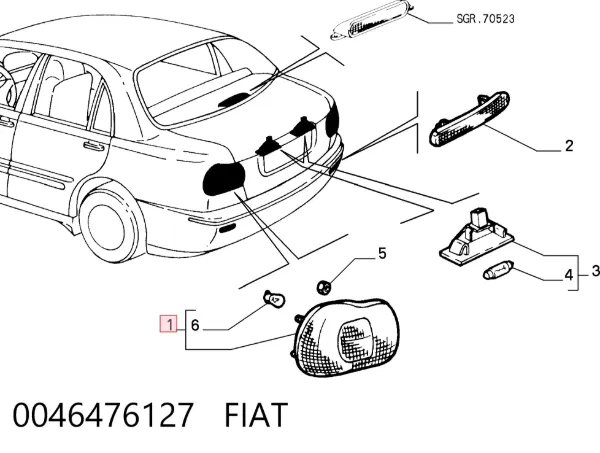 Piloto trasero derecho 08349 Magneti Marelli