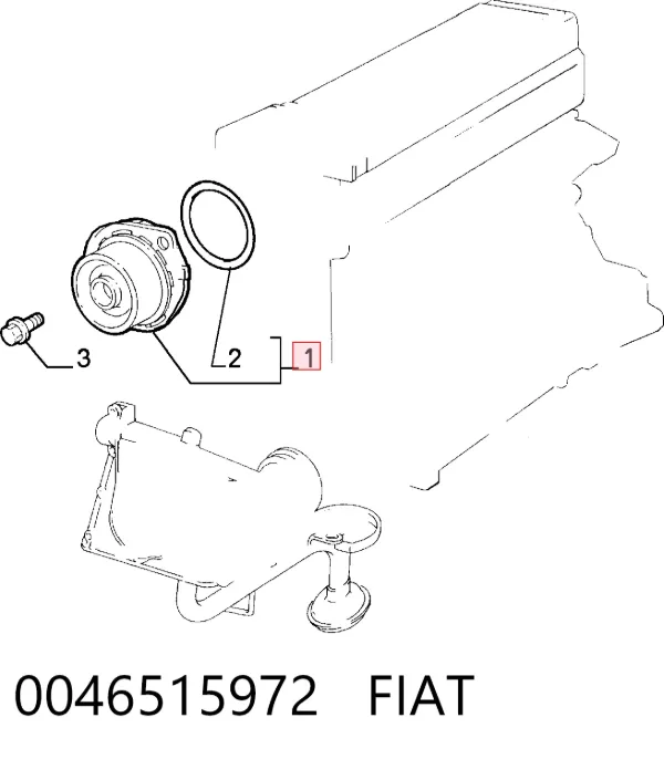 Bomba de agua 0046515972 Fiat/Alfa/Lancia