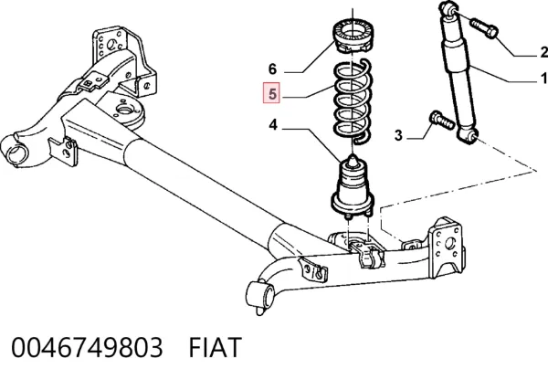 Muelle 0046749803 Fiat/Alfa/Lancia