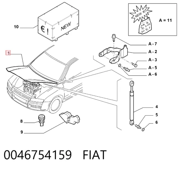 Capó 0046754159 Fiat/Alfa/Lancia