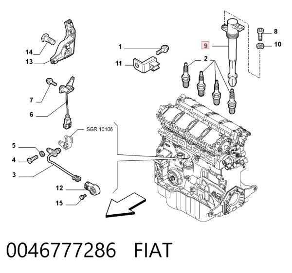 Bobina 0046777286 Fiat/Alfa/Lancia