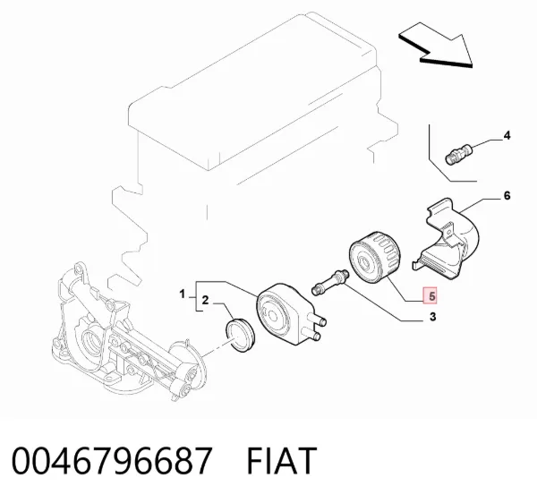 Filtro de aceite 0046796687 Fiat/Alfa/Lancia