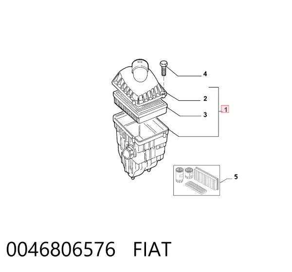 Filtro de aire 0046806576 Fiat/Alfa/Lancia