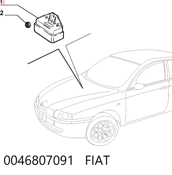 Relé de los calentadores 0046807091 Fiat/Alfa/Lancia