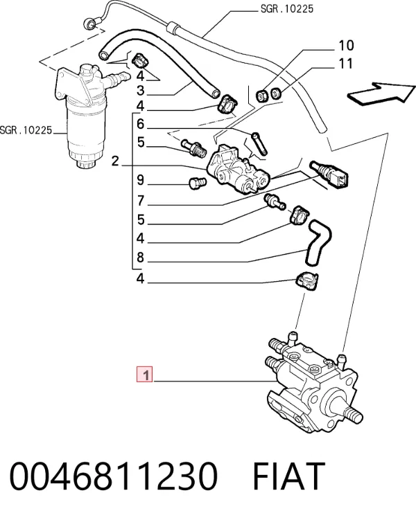 Bomba inyectora 0046811230 Fiat/Alfa/Lancia