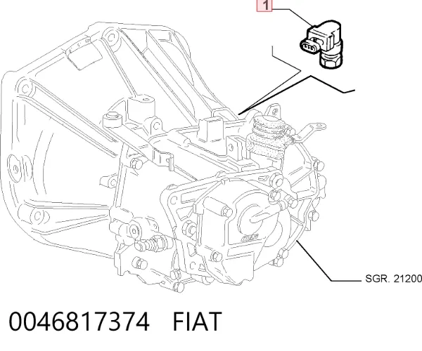 Sensor de velocidad 0046817374 Fiat/Alfa/Lancia