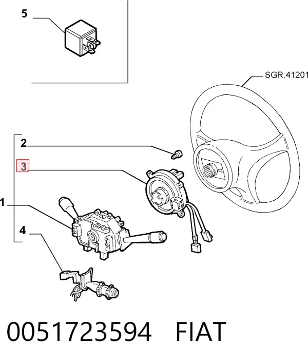 Anillo AIRBAG 0051723594 Fiat/Alfa/Lancia