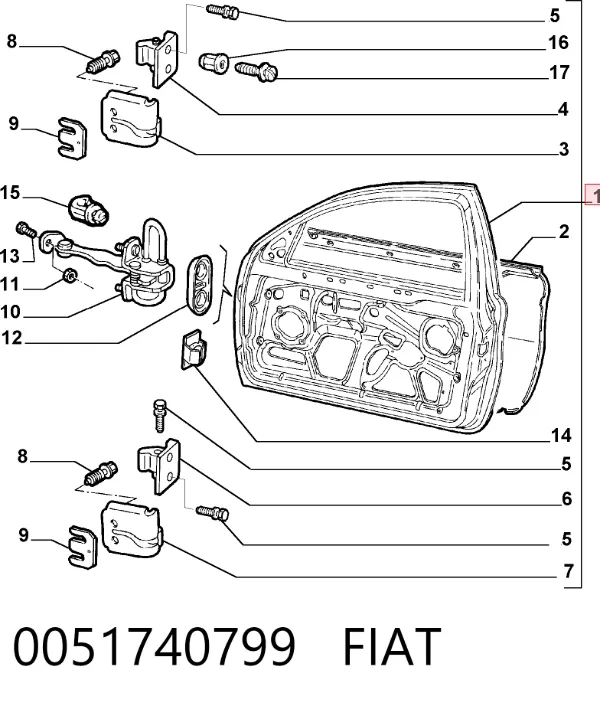 Puerta delantera izquierda Alfa Romeo 147 937