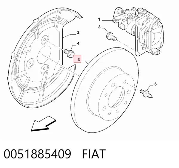 Disco de freno trasero 0051885409 Fiat/Alfa/Lancia