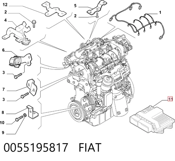 ECU 0055195817 Fiat/Alfa/Lancia