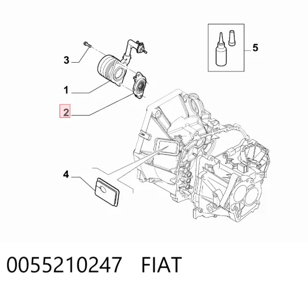 Retén del eje primario de la transmisión 0055210247 Fiat/Alfa/Lancia