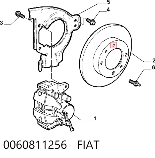 Disco de freno 0060811256 Fiat/Alfa/Lancia