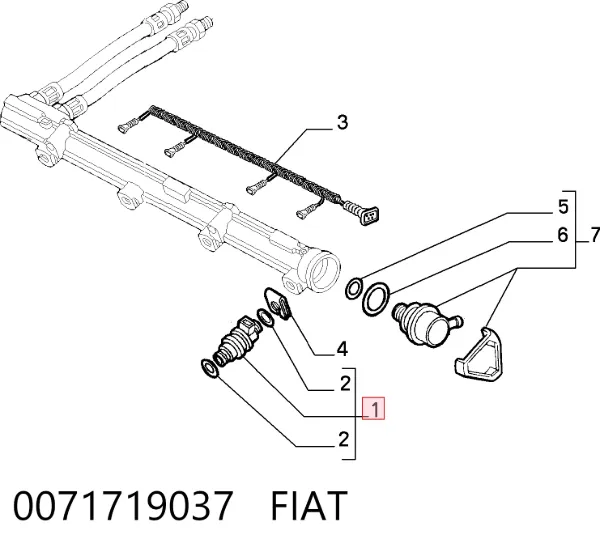Inyector 0071719037 Fiat/Alfa/Lancia