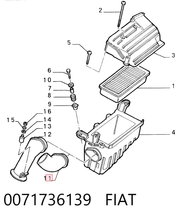 Filtro de aire 0071736139 Fiat/Alfa/Lancia