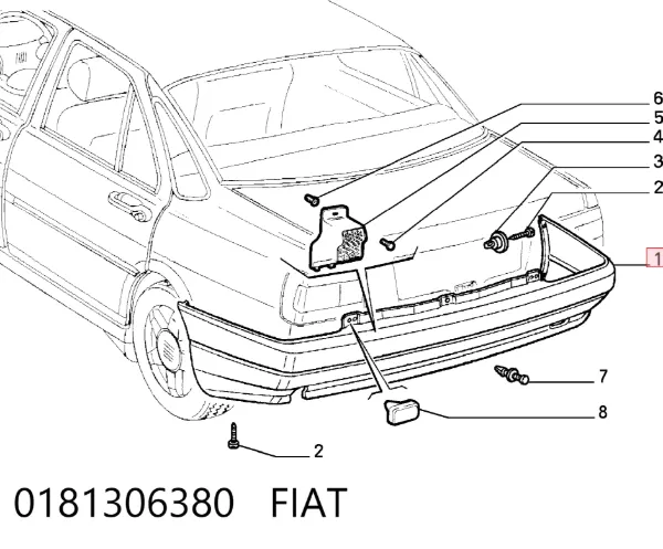 Parachoques trasero Fiat Tempra 159